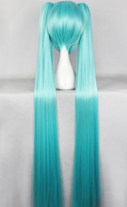 Hatsune Miku Vocaloid Cosplay Wig Hairpiece Light Blue&Blue-green 130cm/51.18" - icoshero