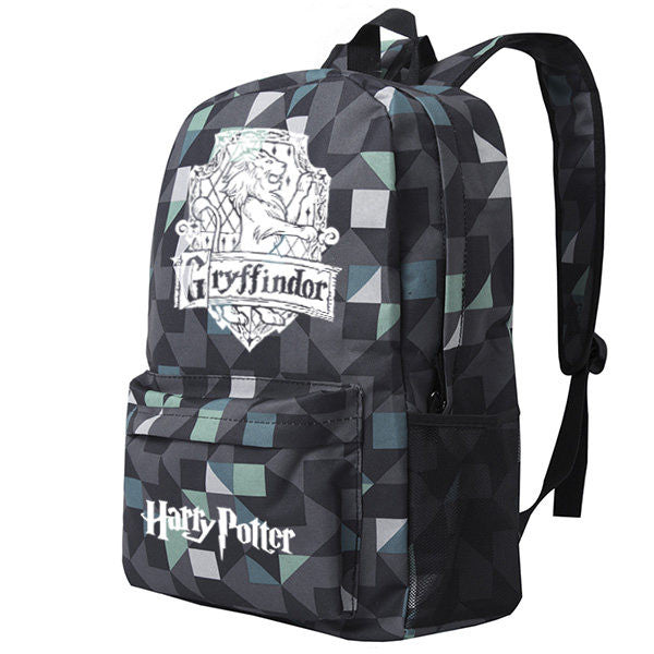 Harry Potter Hogwarts Gryffindor/Slytherin Mark Pattern Backpack Bag - icoshero