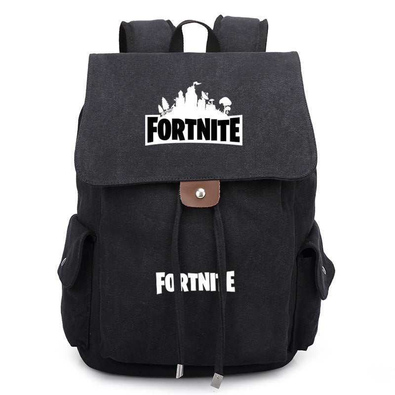 Fortnite Backpack Bookbag Black Kids