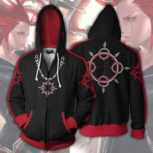 Kingdom Hearts Axel Zip Up Hoodie MZH318 - icoshero
