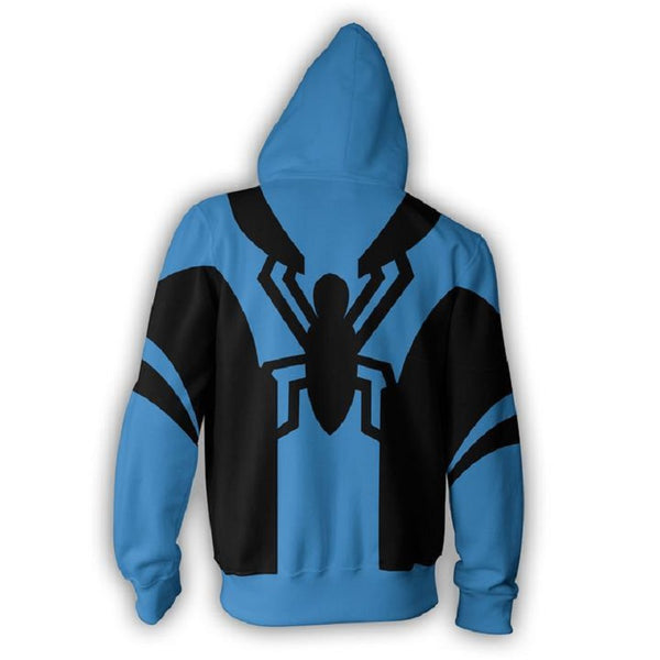 Blue Lantern Spider Man Zip Up Hoodie MZH572 - icoshero