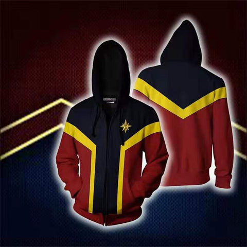 The Avengers Endgame Captain Marvel Zip Up Hoodie MZH805 - icoshero