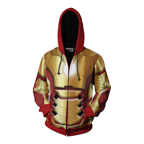 The Avengers 4 Endgame Tony Stark Zip Up Hoodie MZH809 - icoshero