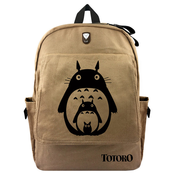 Japanese Anime Totoro 17" Canvas Backpack - icoshero