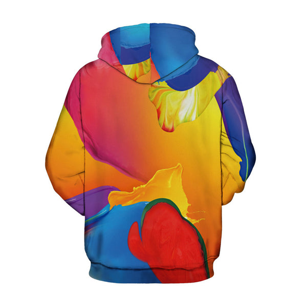 3D Print Hoodie - Colorful Oil Painting Pattern Pullover Hoodie  ICK017 - icoshero