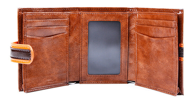 Hearth Stone Trifold Genuine Leather Wallet Card Holder - icoshero