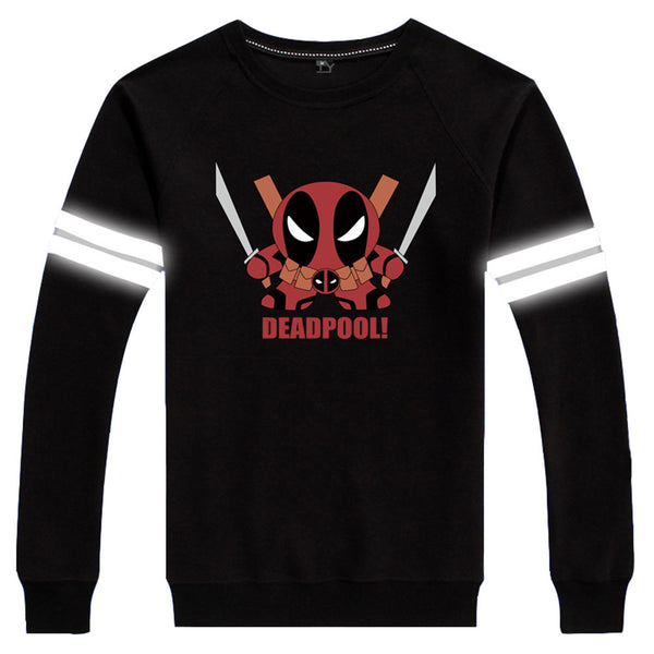 Men's Marvel Comics Deadpool Luminous Sleeve Pullover Sweatshirt - icoshero