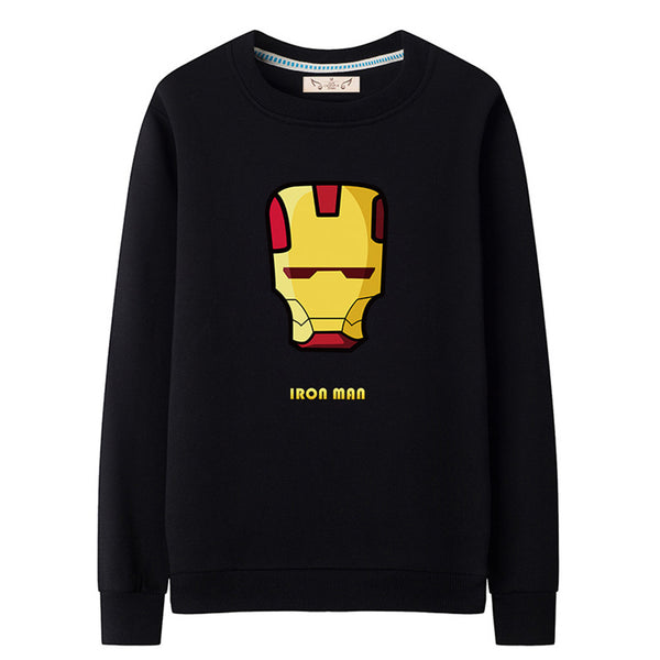 Men's Marvel Ironman Fleece Long Sleeve Crewneck Sweatshirt - icoshero