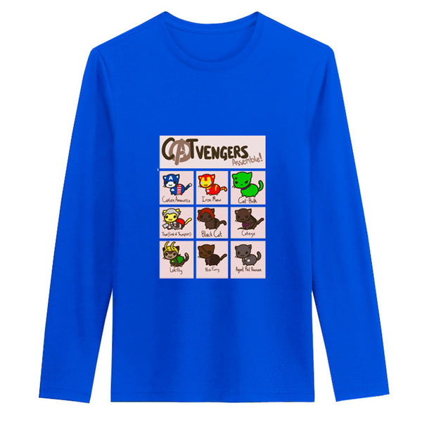 Men's Lovely Design Sudoku Catvengers Crewneck Long Sleeve Cotton Sweatshirt - icoshero