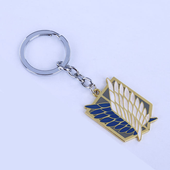 Attack on Titan Wings of Freedom Survey Corps Mark Keychain Necklace Eren Yeager Captain Levi - icoshero