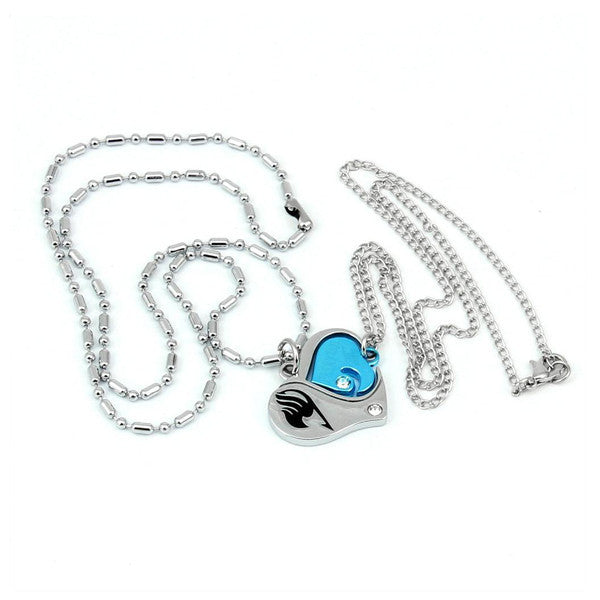 Fairy Tail Guild Mark Artificial Embedded Blue Diamond Pendant Keychain Valentines Necklace - icoshero