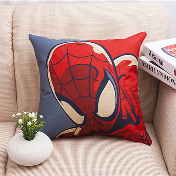Marvel DC Catptain America The Avengers  Superman Batman Spiderman Square Cartoon Pillow Case Cushion - icoshero