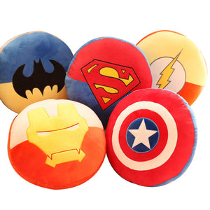 Marvel&DC Captain America The Avengers The Flash Superman Batman Round Cartoon Pillow Cushion - icoshero