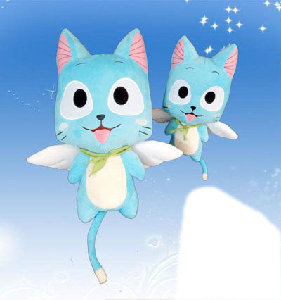 Fairy Tail Happy Cute Soft Plush Toy Gift for Kids Birthday Present 11.8"/15.8" - icoshero
