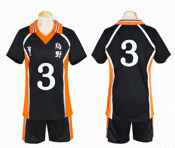 Haikyu!! Karasuno High School Volleyball Team Sportswear Shirt&Pants Set Cosplay Uniform - icoshero
