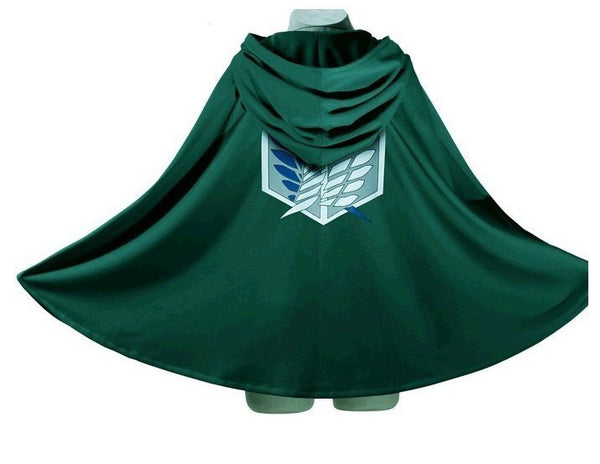 Attack on Titan Wings of Freedom Levi Captain Eren Yeager Cosplay Cloak Cape - icoshero