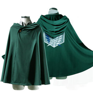 Attack on Titan Wings of Freedom Levi Captain Eren Yeager Cosplay Cloak Cape - icoshero