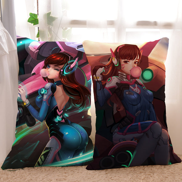 Overwatch D.VA Double-faced Patterns Rectangle Pillow Cushion/Pillow Case 35*55/45*70cm - icoshero
