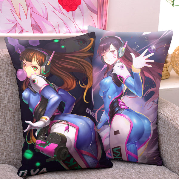 Overwatch D.VA Double-faced Patterns Rectangle Pillow Cushion/Pillow Case 35*55/45*70cm - icoshero