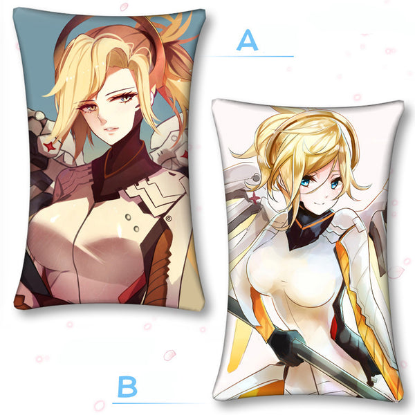 Overwatch Mercy Double-faced Patterns Rectangle Pillow Cushion/Pillow Case 35*55/45*70cm - icoshero