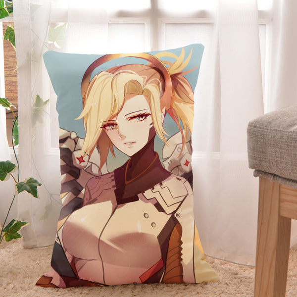 Overwatch Mercy Double-faced Patterns Rectangle Pillow Cushion/Pillow Case 35*55/45*70cm - icoshero