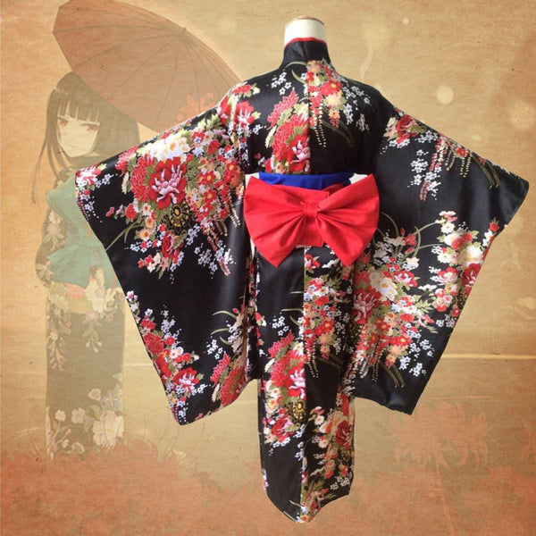 Hell Girl Jigoku Shojo Ai Enma Kimono Yukata Cosplay Costume - icoshero