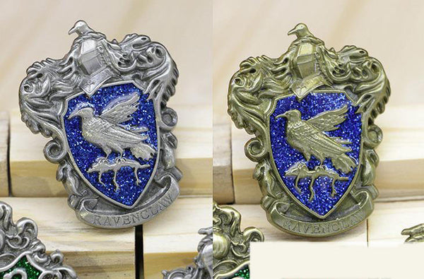 Harry Potter Hogwarts School Gryffindor&Ravenclaw&Slytherin&Hufflepuff Metal Badge Pin Set(5 pcs) - icoshero