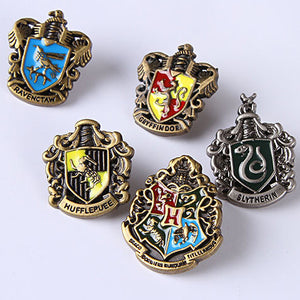 Harry Potter Hogwarts School Metal Badge Pin Set(5 pcs) Gryffindor&Ravenclaw&Slytherin&Hufflepuff - icoshero