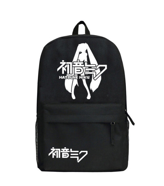 Hatsune Miku Image Pattern Black Backpack Bag - icoshero