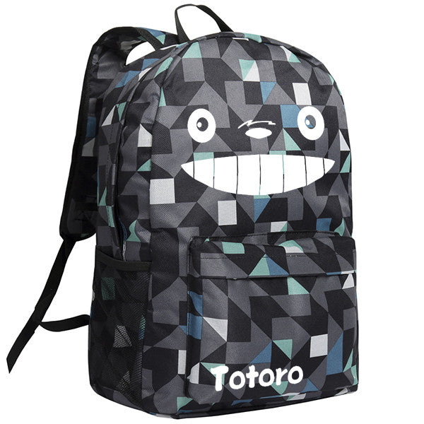 Totoro  Image Pattern Black/Camo Backpack Bag - icoshero