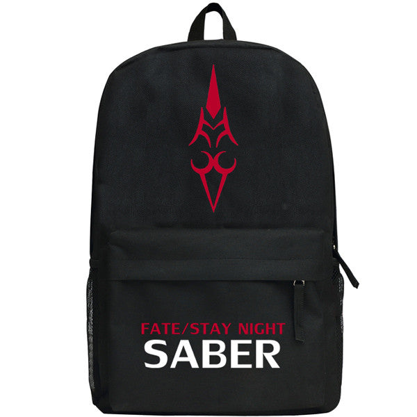 Fate/Stay Night and Fate/Zero Mark Pattern Black Backpack Bag - icoshero