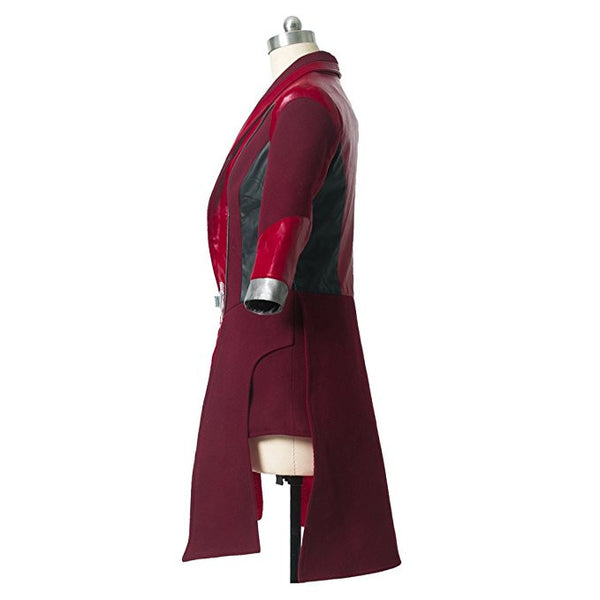 Marvel Comics The Avengers Scarlet Witch Cosplay Costume Coat Red Overcoat - icoshero