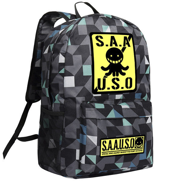 Assassination Classroom Korosensei Pattern Backpack Bag - icoshero