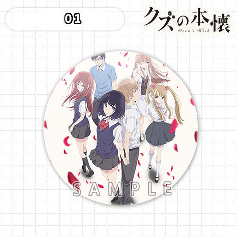 Scum's Wish Kuzu no Honkai Characters Hanabi Yasuraoka Pattern Badge Bag Accessory - icoshero
