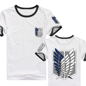 Attack on Titan Shingeki Wings of Freedom Short Sleeve Printed T-shirt Top - icoshero