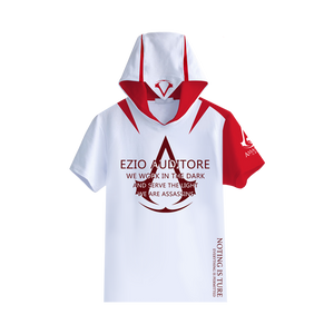 Students' Assassin's Creed: Syndicate Unity Hooded Short Sleeve Sports T-shirt Top - icoshero