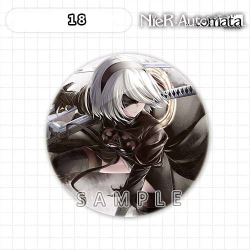 Automata 2B 9S Characters Pattern Badge Accessory – icoshero