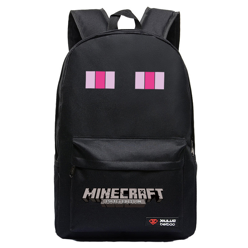 Students' Minecraft Creeper Printed Backpack Bag – icoshero