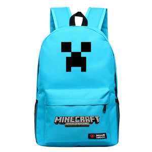 Students' Minecraft Creeper Printed Backpack Bag - icoshero