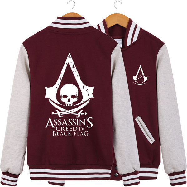 Assassin's Creed IV Black Flag Baseball Fleece Jacket - icoshero