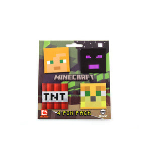 Minecraft Character Shaped Brooch Badage Value Pack(4PCS) - icoshero