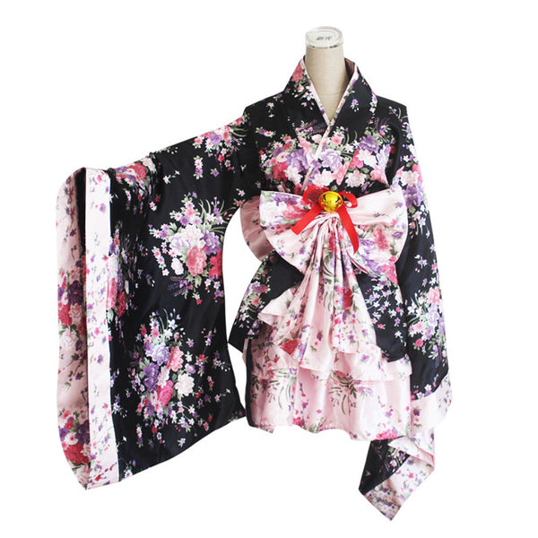 Cosplay Lolita Halloween Fancy Dress Japanese Sakura Kimono Costume - icoshero