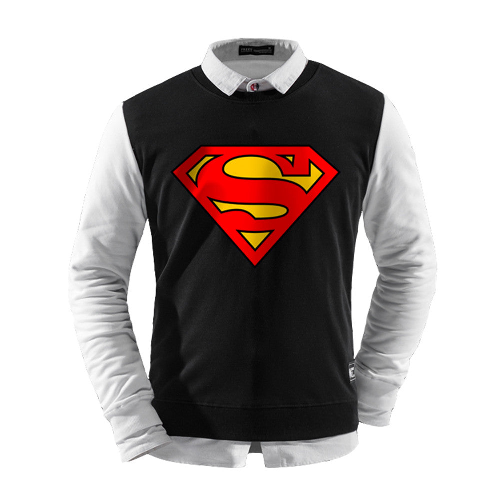 Men's DC Comics Superman Logo Layered Pullover Sweatshirt - icoshero