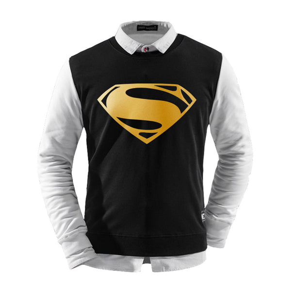 Men's DC Comics Superman Logo Layered Pullover Sweatshirt - icoshero