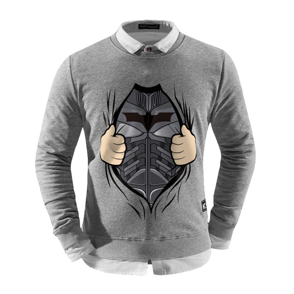 Marvel Dc Superman Batman Spiderman Layered Sweatshirt - icoshero