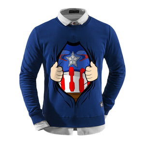 Marvel Avengers Hulk Thor Ironman Layered Sweatshirt - icoshero