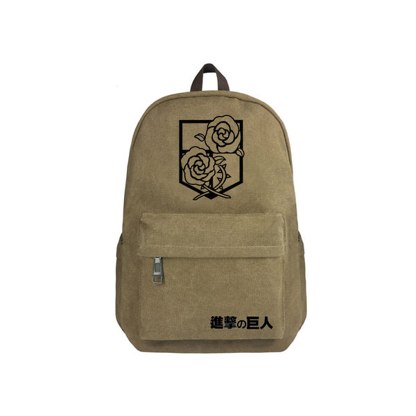 Japanese Anime Attack On Titan Canvas 17" Bag Backpack - icoshero