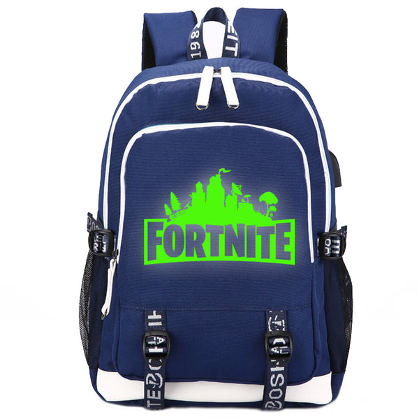 Game Fortnite Luminous USB Student Backpack - icoshero
