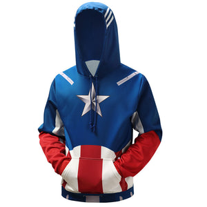 The Avengers Captain America Zip Up Hoodie MZH00G - icoshero