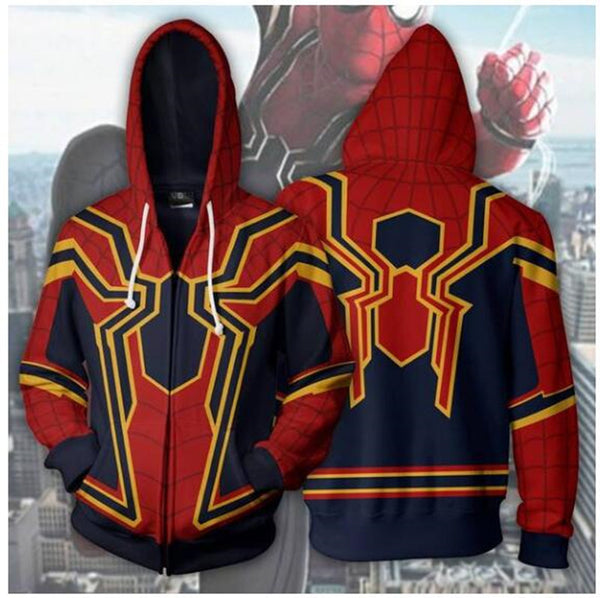 The Avengers Spider Man Zip Up Hoodie MZH00I - icoshero